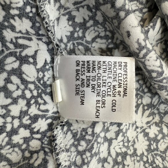Jones & Co Black White Floral Rayon Top 3/4 Sleeve Women’s 1X - Picture 6 of 7